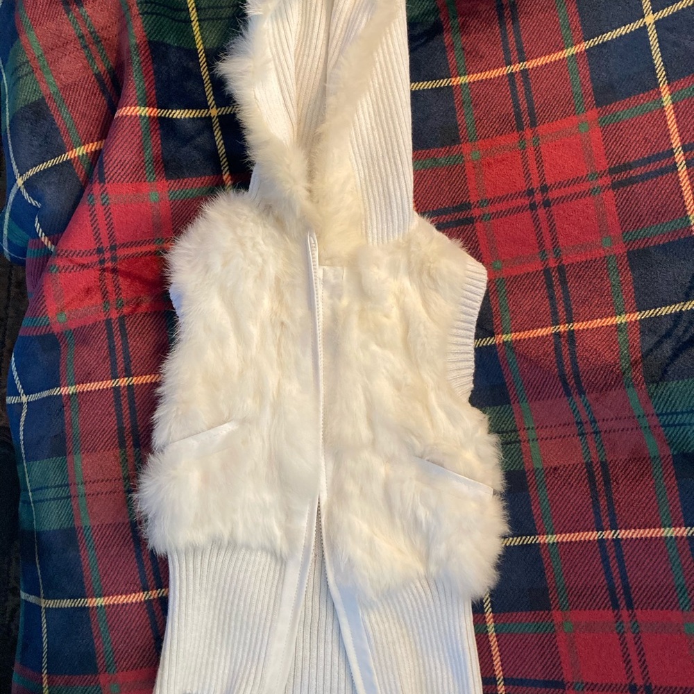 Rabbit fur lined vest
